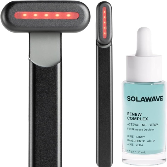 Solawave Advanced 4-in-1 Skincare Wand & Activating Serum - Matte Black - Picture 1 of 4